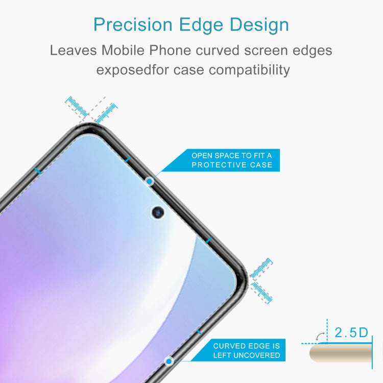 Tempered glass screen protector with precision cutouts for phone speaker and edges