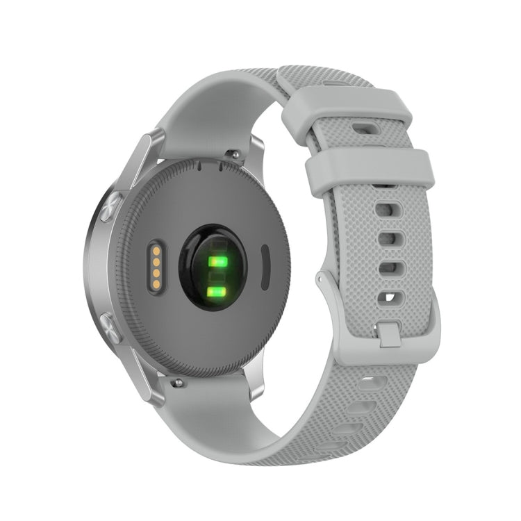 Light gray silicone replacement wristband with adjustable pin holes and grippy texture