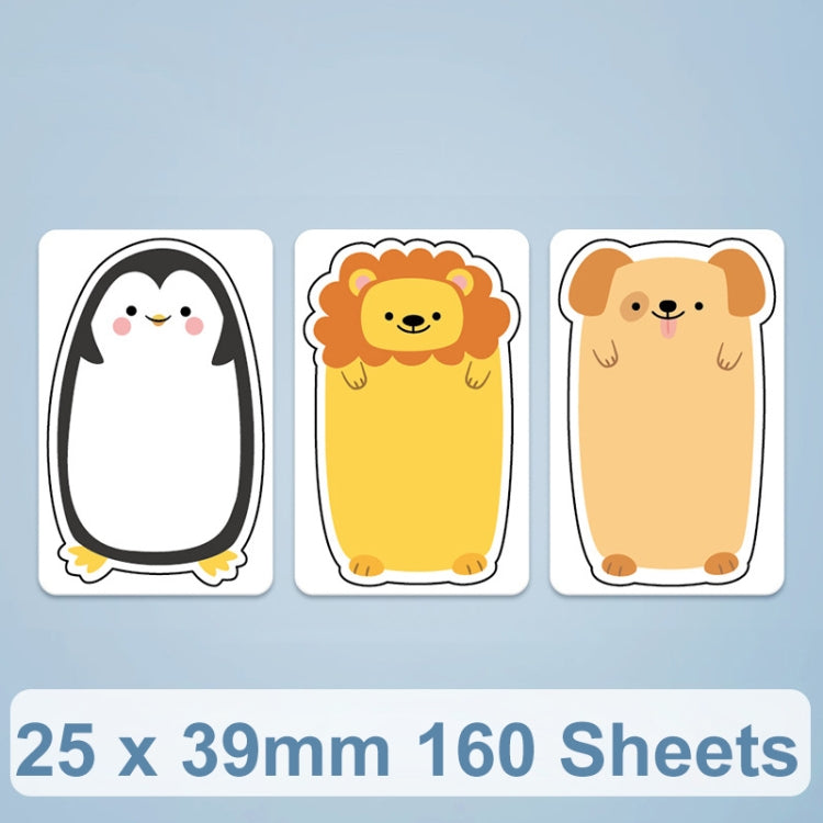 25 x 39mm thermal label paper, 160 sheets, animal style label stickers