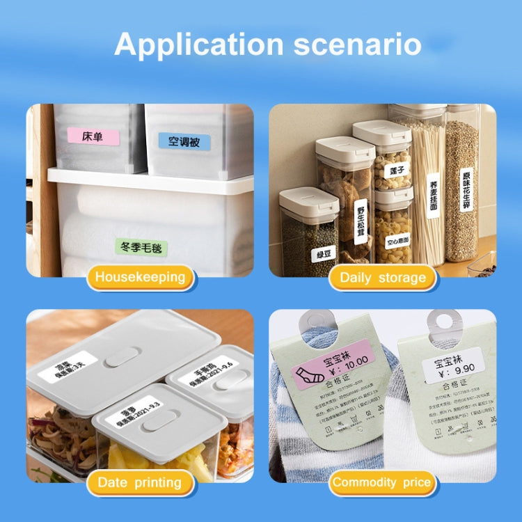 Thermal label stickers for organizing items, with printed date and price labels