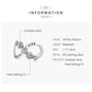 Sterling silver infinity flower pendant charm with CZ accents