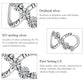 Sterling silver infinity flower charm with pavé cubic zirconia