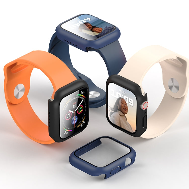 Assorted Apple Watch protective cases and tempered glass screen protectors