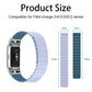 Two-tone silicone magnetic watchband, light blue strap with dark blue ends