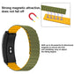 Two-tone silicone magnetic watchband on smartwatch, olive green and orange