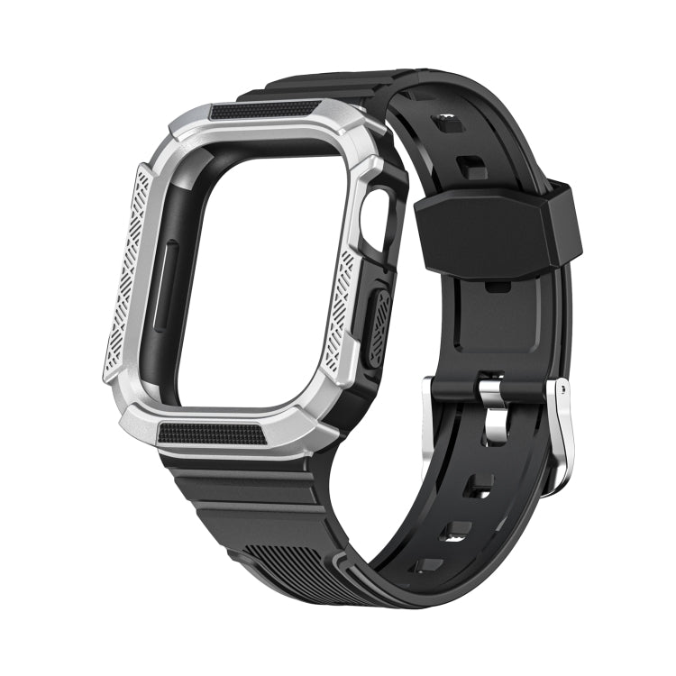 Two-color Armor Integrated Watchband For Apple Watch Series, 7 41mm / 6&SE&5&4 40mm, 7 45mm / 6&SE&5&4 44mm