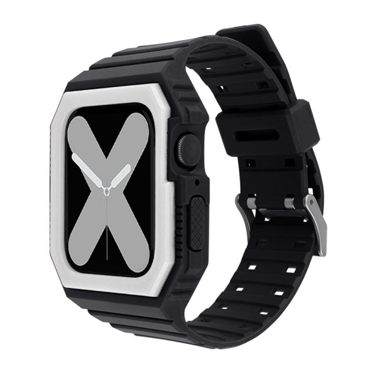 Two-color Integrated Watchband For Apple Watch Series, 7 41mm / 6&SE&5&4 40mm / 3&2&1 38mm, 7 45mm / 6&SE&5&4 44mm / 3&2&1 42mm