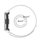 Silver milanese watch band showing size range: Min 5.5 in, Max 8.7 in