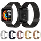 Milanese metal mesh watch bands in assorted colors, with square clasp ends