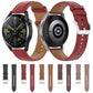 Assorted leather watch straps set in multiple colors with silver buckles.