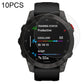 10-pack tempered glass screen protector film for Garmin smartwatch, bubble-free fit