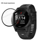 Transparent protective film on round smartwatch display, HD clear view