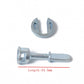 Car door lock cylinder repair kit: metal pin with housing and two U-shaped spring clips