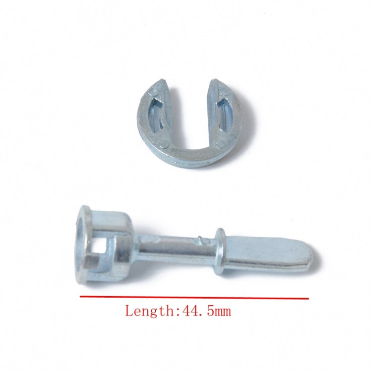 Car door lock cylinder repair kit: metal pin with housing and two U-shaped spring clips