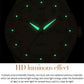 Gold-tone quartz watch dial with luminous hands and hour markers