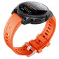 Orange silicone watch band with rose-gold buckle for Garmin Fenix 7S