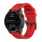 Red silicone quick-release watch band with adjustable holes for Garmin Fenix 7 series