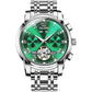 OLEVS 6607 Multi-function Men Big Flywheel Automatic Waterproof Mechanical Watch