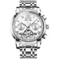 OLEVS 6607 Multi-function Men Big Flywheel Automatic Waterproof Mechanical Watch