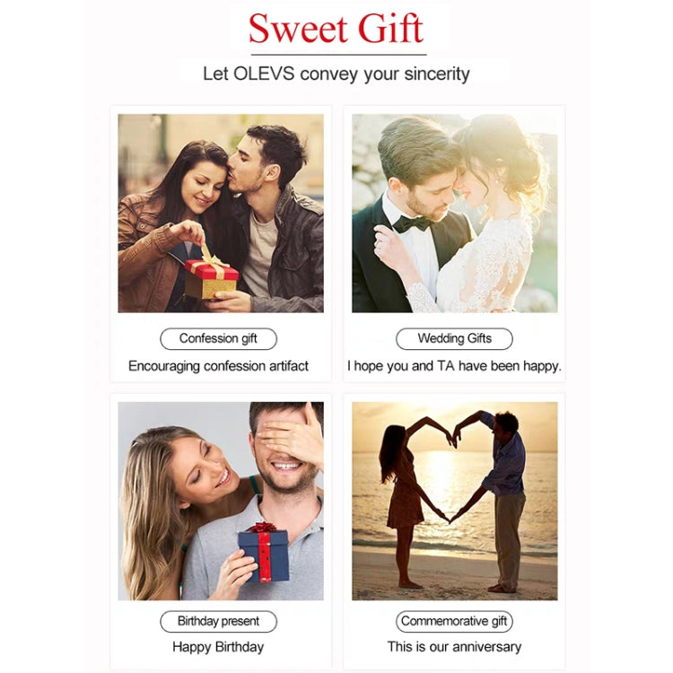 Gift promotion for OLEVS with photos for confession, wedding, birthday, and anniversary