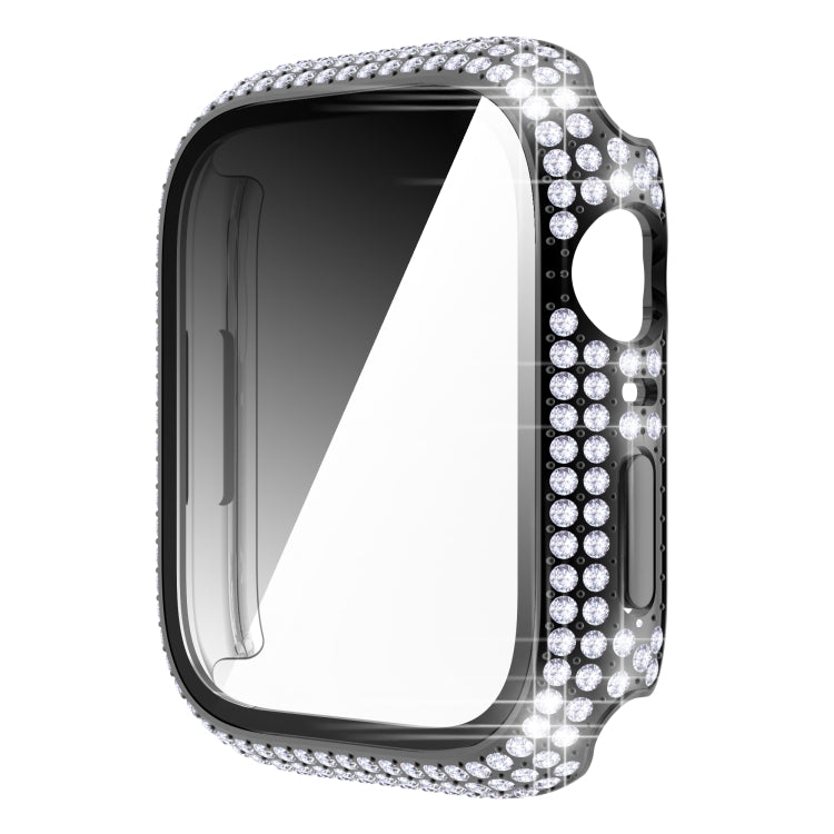 Diamond PC + Tempered Glass Watch Case For Apple Watch Series, 7 41mm, 7 45mm