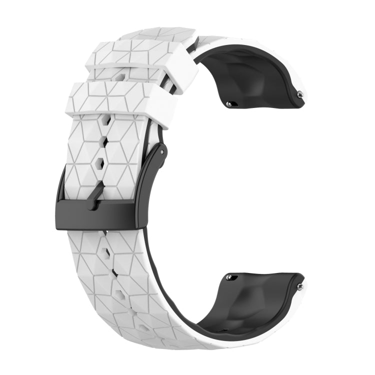 Two-tone silicone watch band with geometric pattern and black underside for Suunto 9