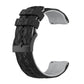 Two-tone silicone watch band with black top and light gray underside, geometric pattern