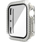 Double-Row Diamond PC+Tempered Glass Watch Case For Apple Watch Series, 3&2&1 38mm, 3&2&1 42mm