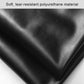 Black polyurethane outer surface of leg guards with textured protective finish