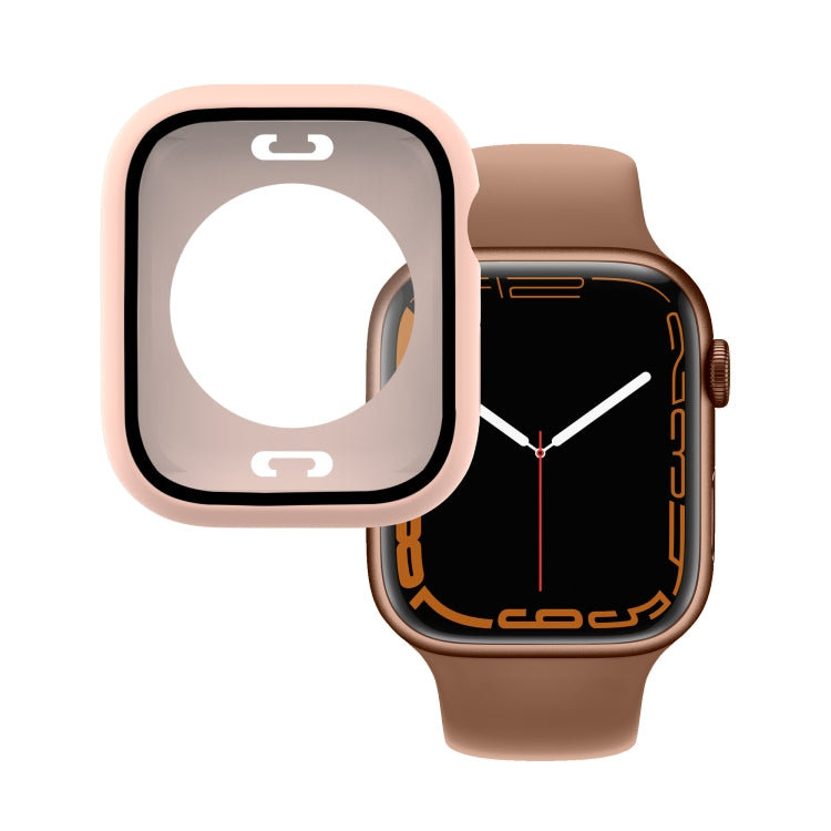Pink smartwatch case cover with clear screen protector panel
