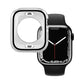 Frosted transparent watch case cover with clear screen protector panel