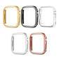 Five Apple Watch protective cases: gold, black, clear, silver, rose gold