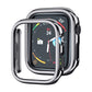 Dark gray electroplated hollow protective watch case with raised bezel and side cutouts