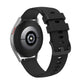 Pockmarked silicone watch strap with buckle, black perforated band for 20mm/22mm