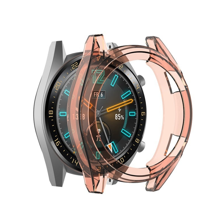 TPU watch case with transparent orange bezel cover for smartwatch