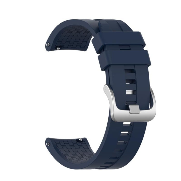 Silicone wristband strap for Huawei GT, navy blue with textured underside and buckle