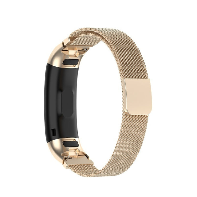 Champagne gold milanese watch strap with clasp for Huawei Band 3 & 4 Pro.
