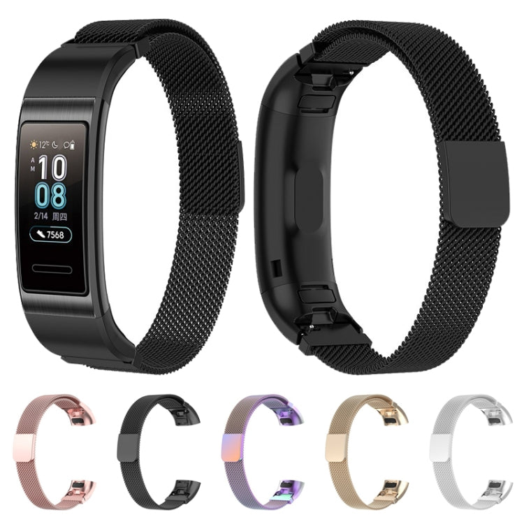 Multiple color milanese watch straps with clasp for Huawei Band 3 & 4 Pro.