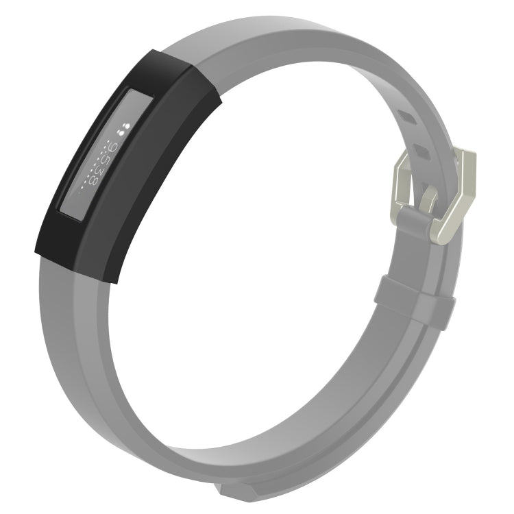 Silicone full-coverage watch case for Fitbit Alta, black strap and gray frame