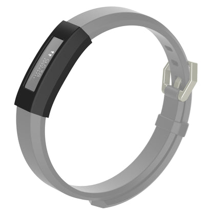 Silicone full-coverage watch case for Fitbit Alta, black strap and gray frame