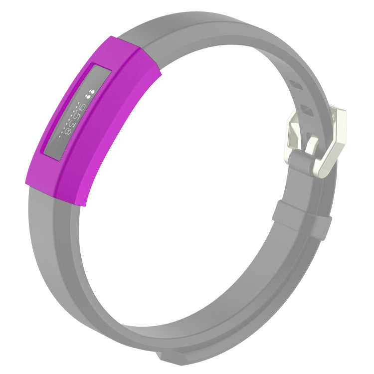 Silicone full-coverage watch case for Fitbit Alta, rose red strap and gray frame