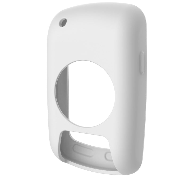 White silicone watch case with side opening and screen cutout, for Garmin Edge 800/810