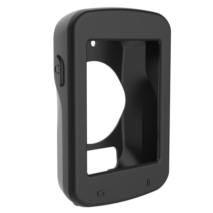 Black protective case with window opening and side buttons for bike computer