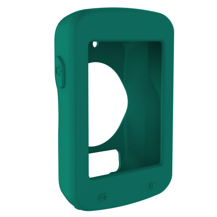 Green protective case with window opening and side buttons for bike computer