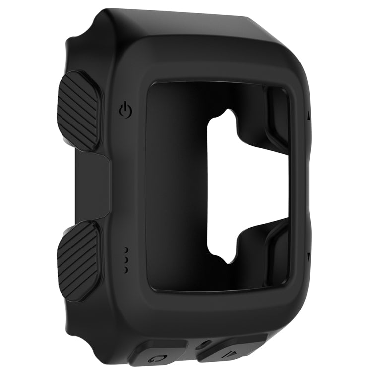 Black silicone protective case with screen cutout and textured side grips.