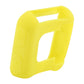 Silicone protective case for a smartwatch, yellow, with side buttons and open face cutout