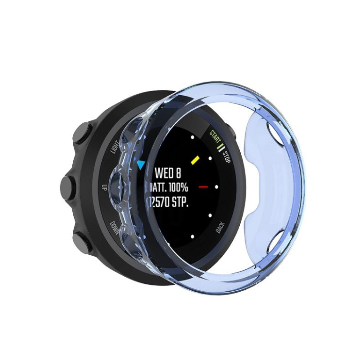 Light blue TPU protective shell for Garmin Forerunner 45, see-through front case