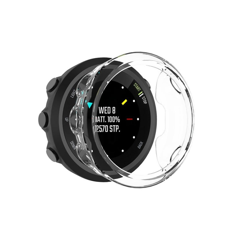 Transparent TPU protective shell for Garmin Forerunner 45S, clear bezel and side clips