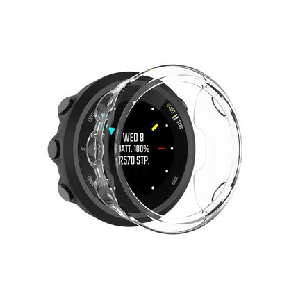 Transparent TPU protective shell for Garmin Forerunner 45S, clear bezel and side clips