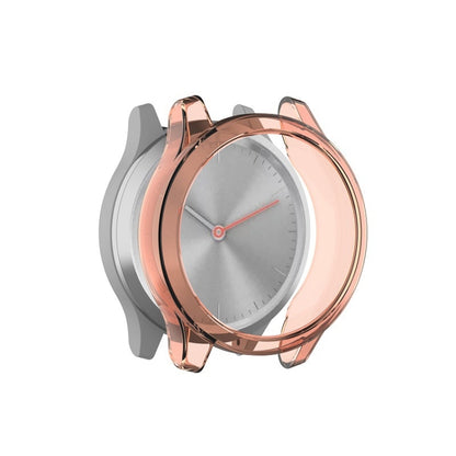 TPU protective watch shell case, transparent orange for curved smartwatch screen